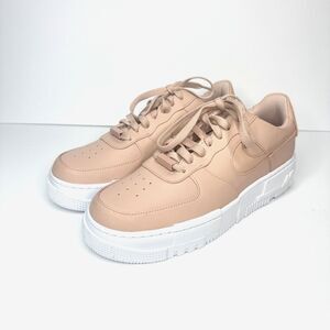 Nike Air Force 1 Womens 11.5 Shoes AF1 Pixel Beige Pink White Mens 10 EUR 44